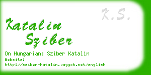 katalin sziber business card